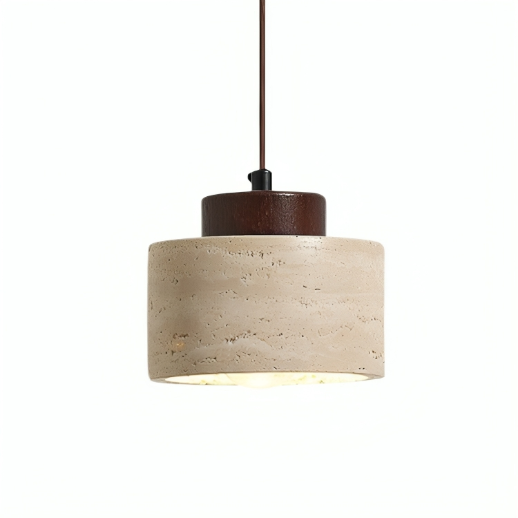 Travertin Stein Pendelleuchte – Natürliches Minimalistisches Design