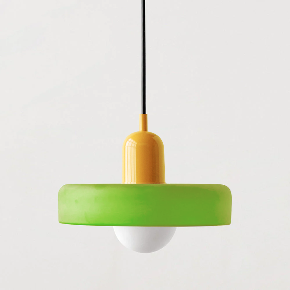 Bauhaus Farbglas Pendelleuchte – Modernes Design