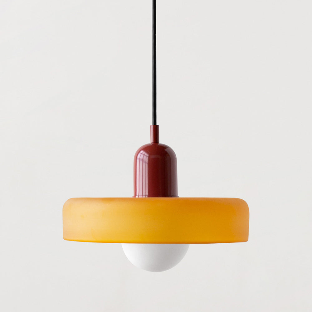 Bauhaus Farbglas Pendelleuchte – Modernes Design