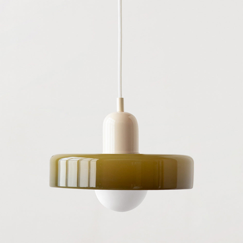 Bauhaus Farbglas Pendelleuchte – Modernes Design