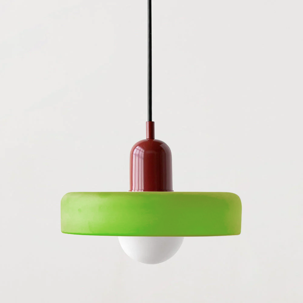 Bauhaus Farbglas Pendelleuchte – Modernes Design