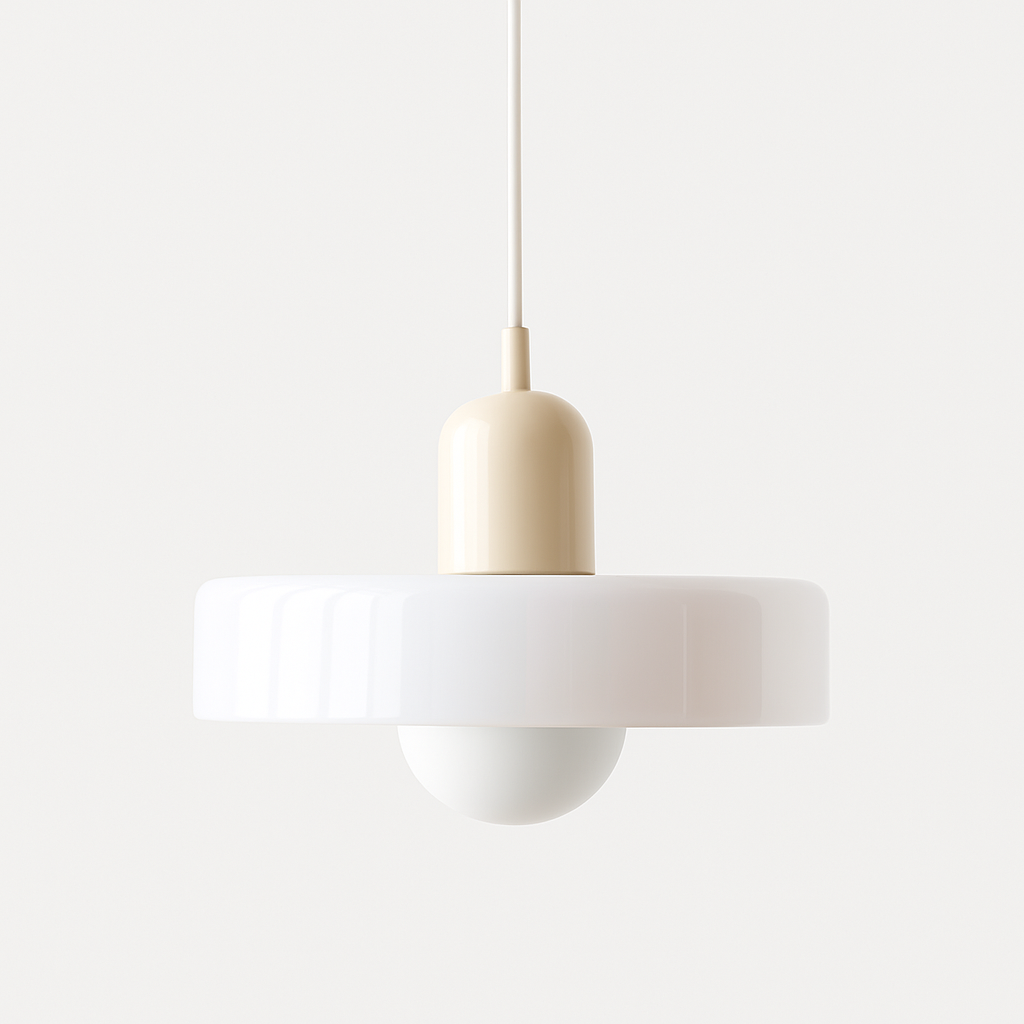 Bauhaus Farbglas Pendelleuchte – Modernes Design