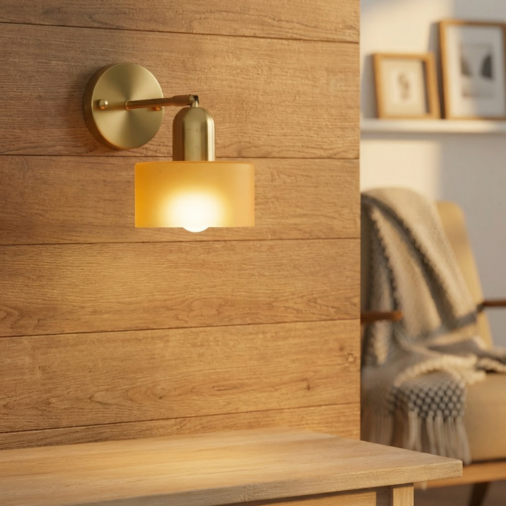 Bauhaus Farbglas Wandleuchte – Modernes Design