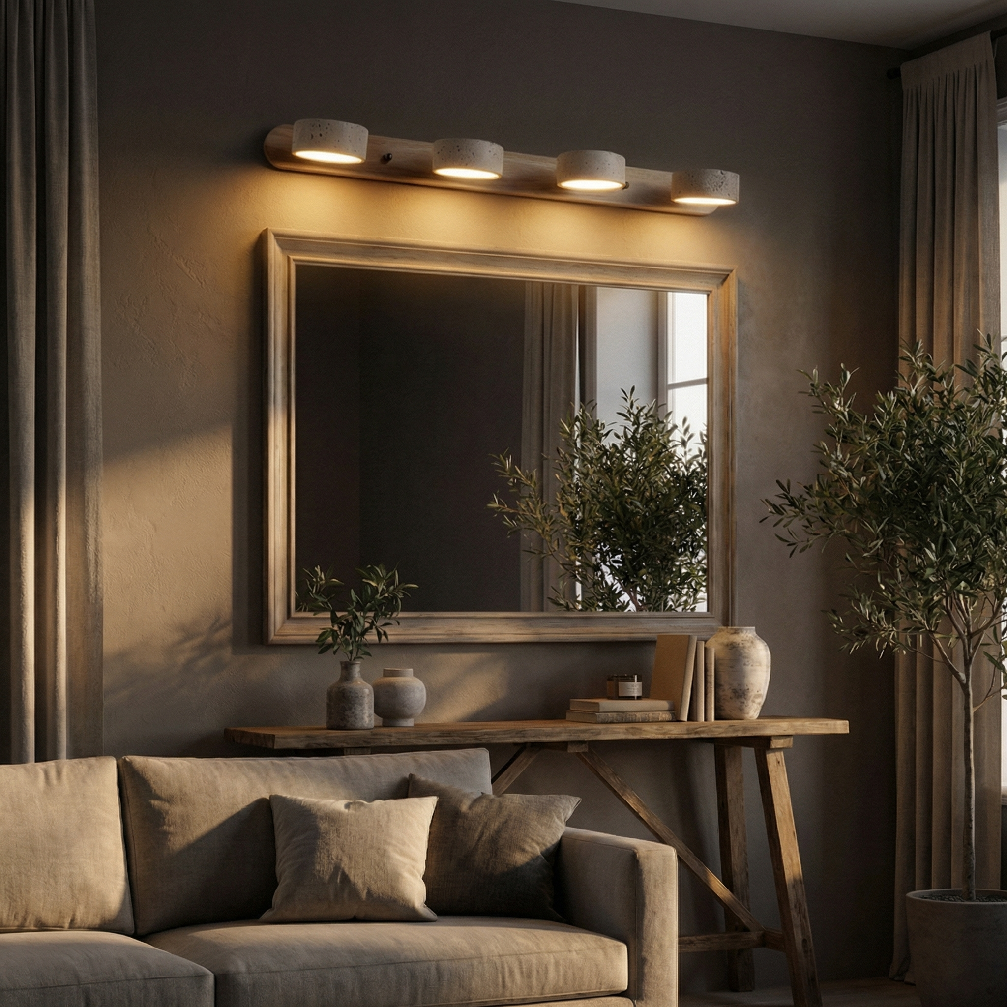 Travertin Wandleuchte – Natürliches Modernes Design