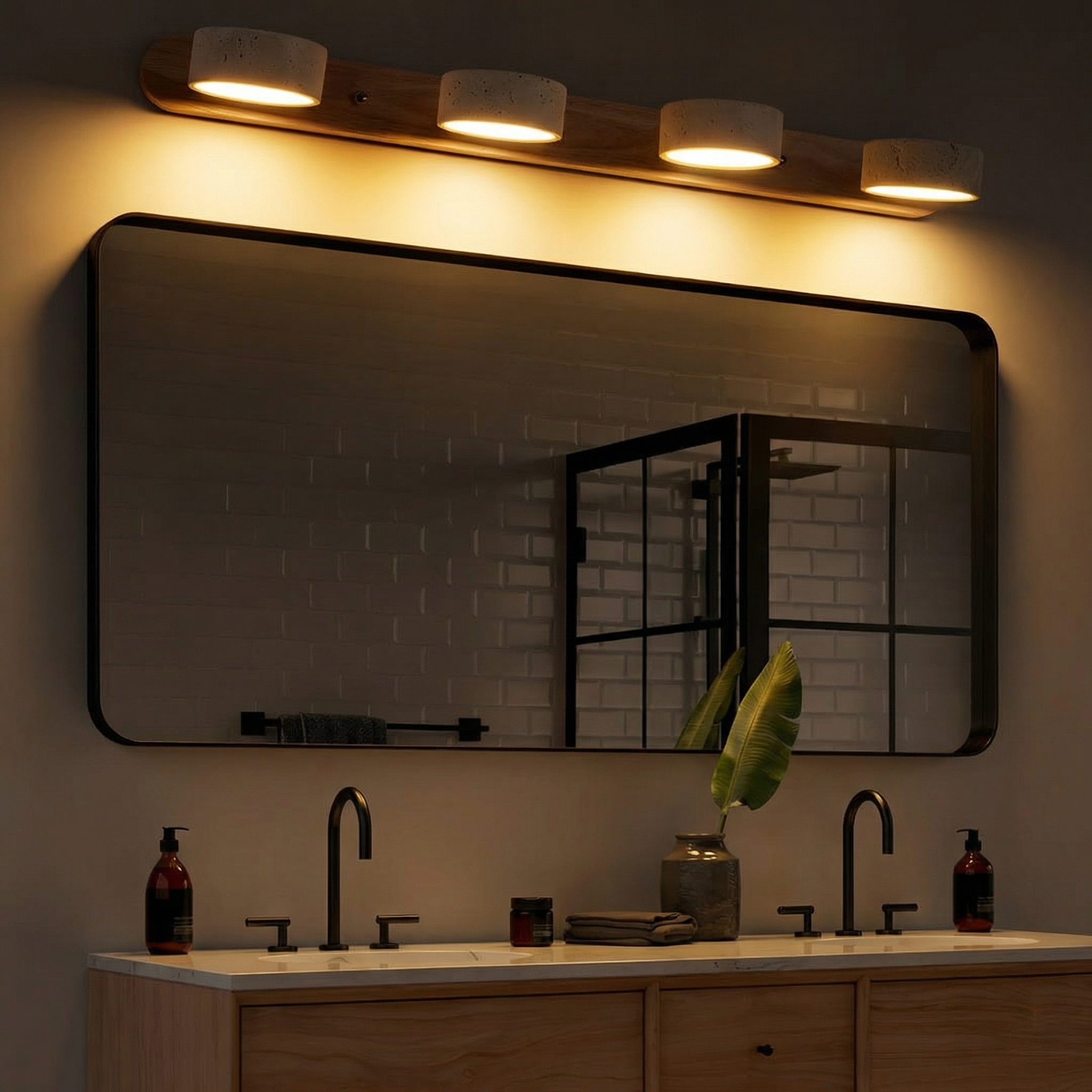 Travertin Wandleuchte – Natürliches Modernes Design