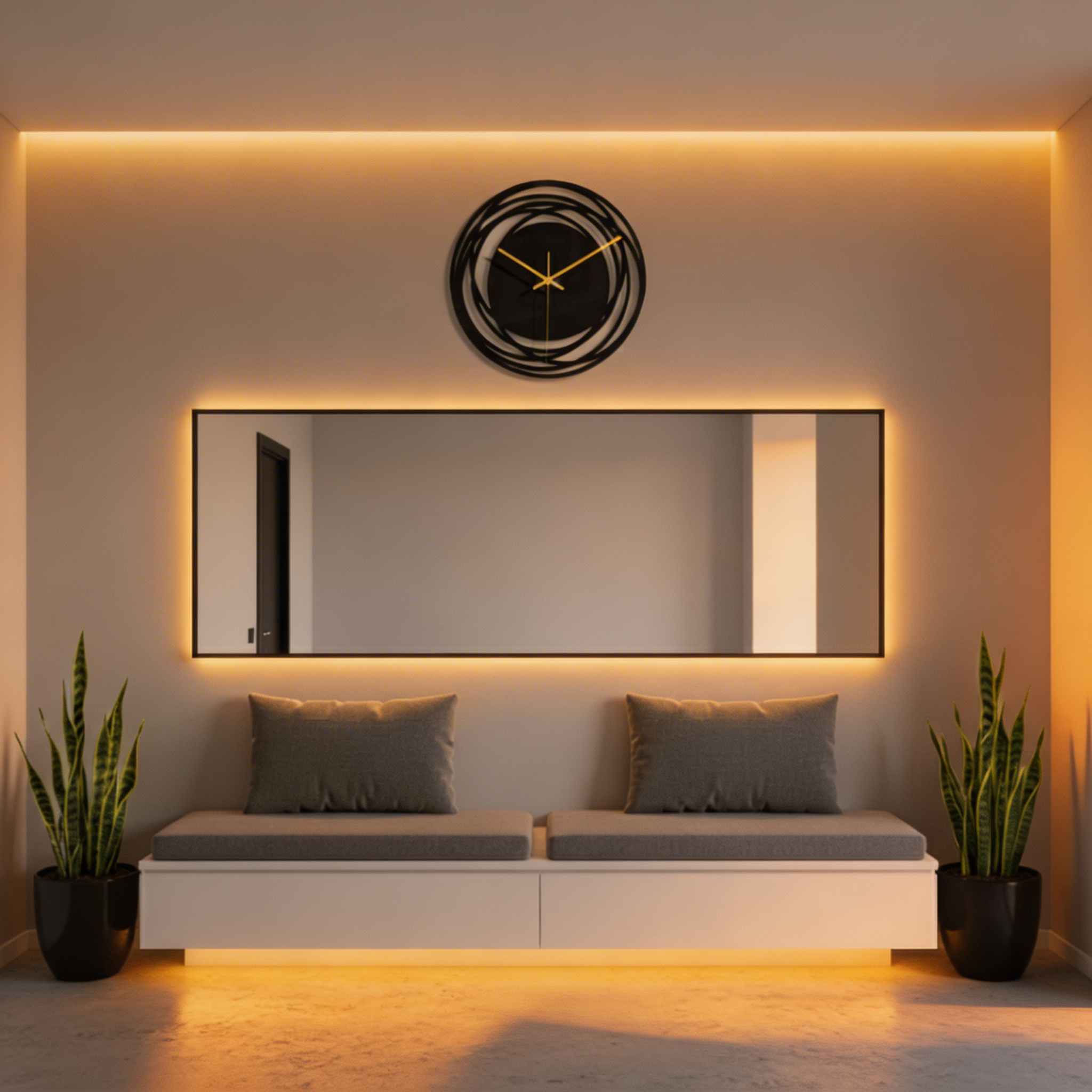 Anif Geräuschlose Wanduhr – Modernes Minimalistisches Design