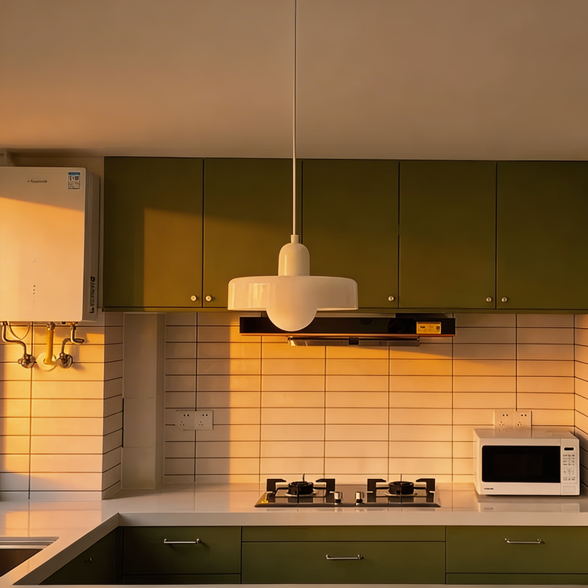 Bauhaus Farbglas Pendelleuchte – Modernes Design