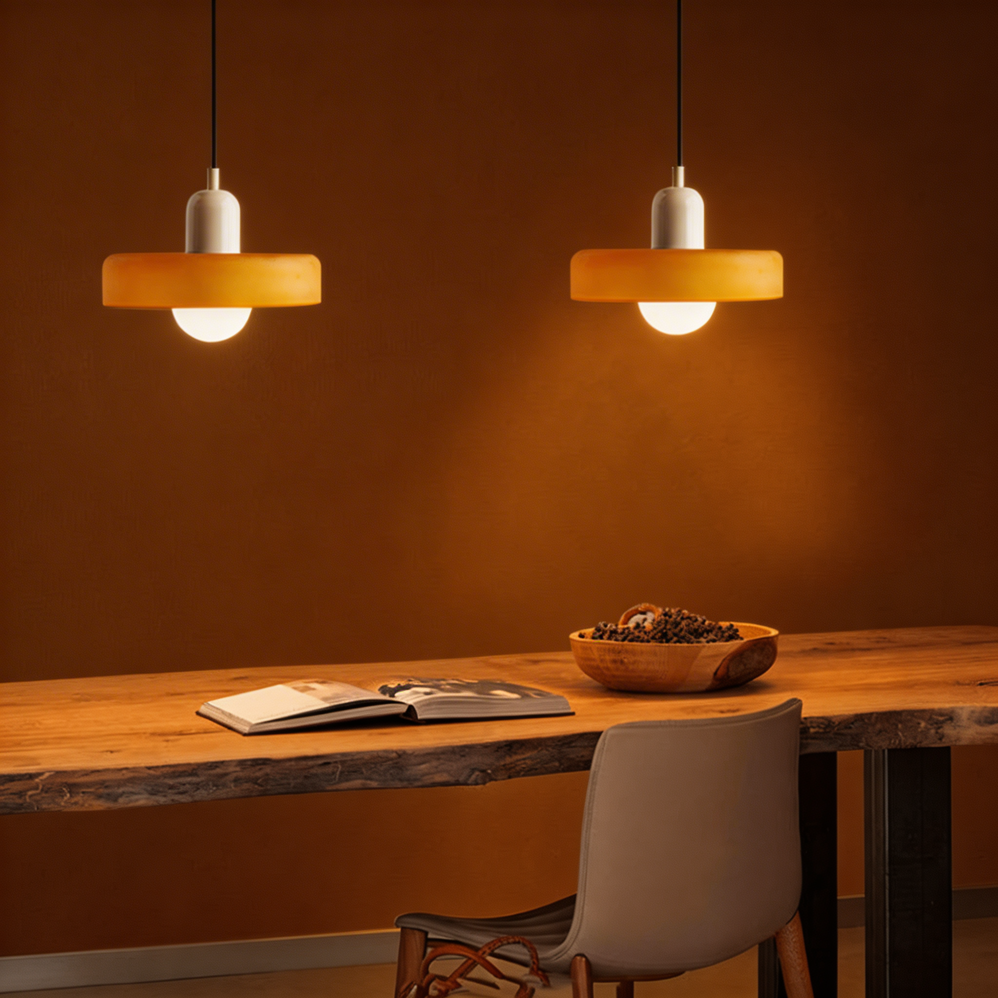 Bauhaus Farbglas Pendelleuchte – Modernes Design