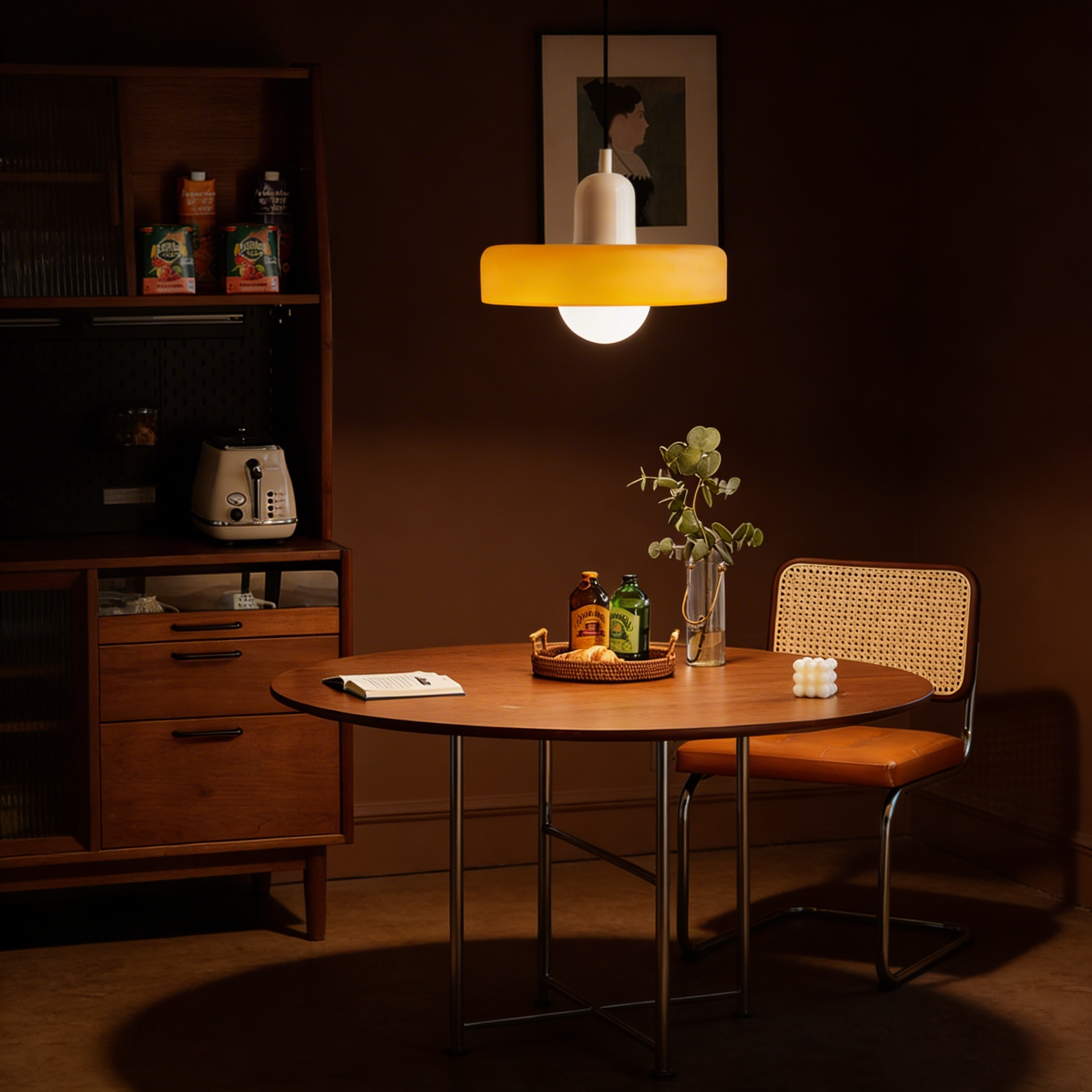 Bauhaus Farbglas Pendelleuchte – Modernes Design