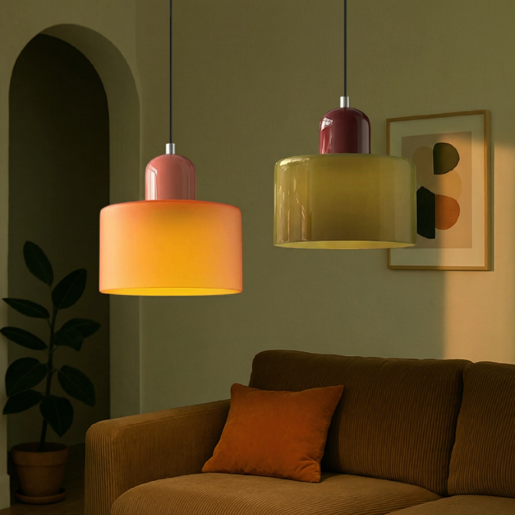 Bauhaus Pendelleuchte – Geometrisches Glasdesign