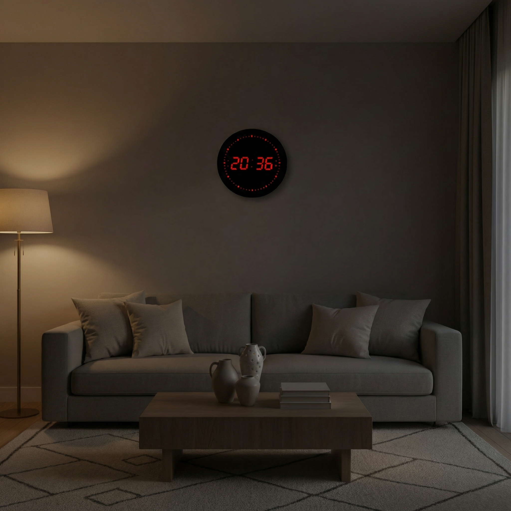 Digitale Wanduhr – LED-Anzeige