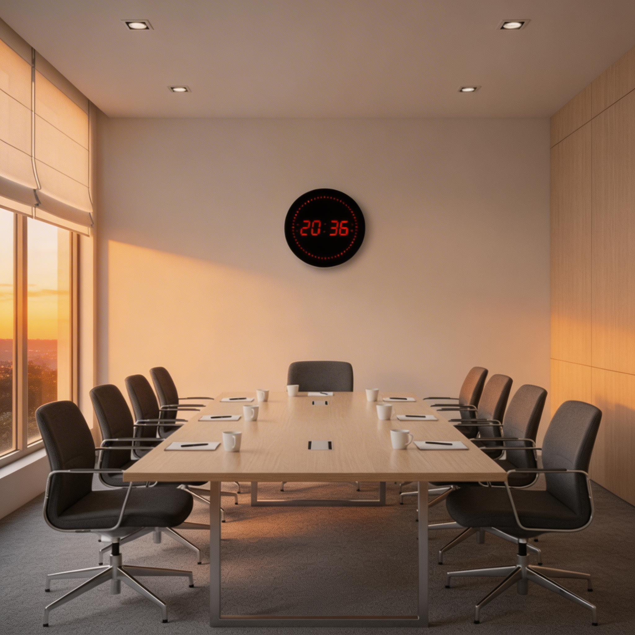 Digitale Wanduhr – LED-Anzeige