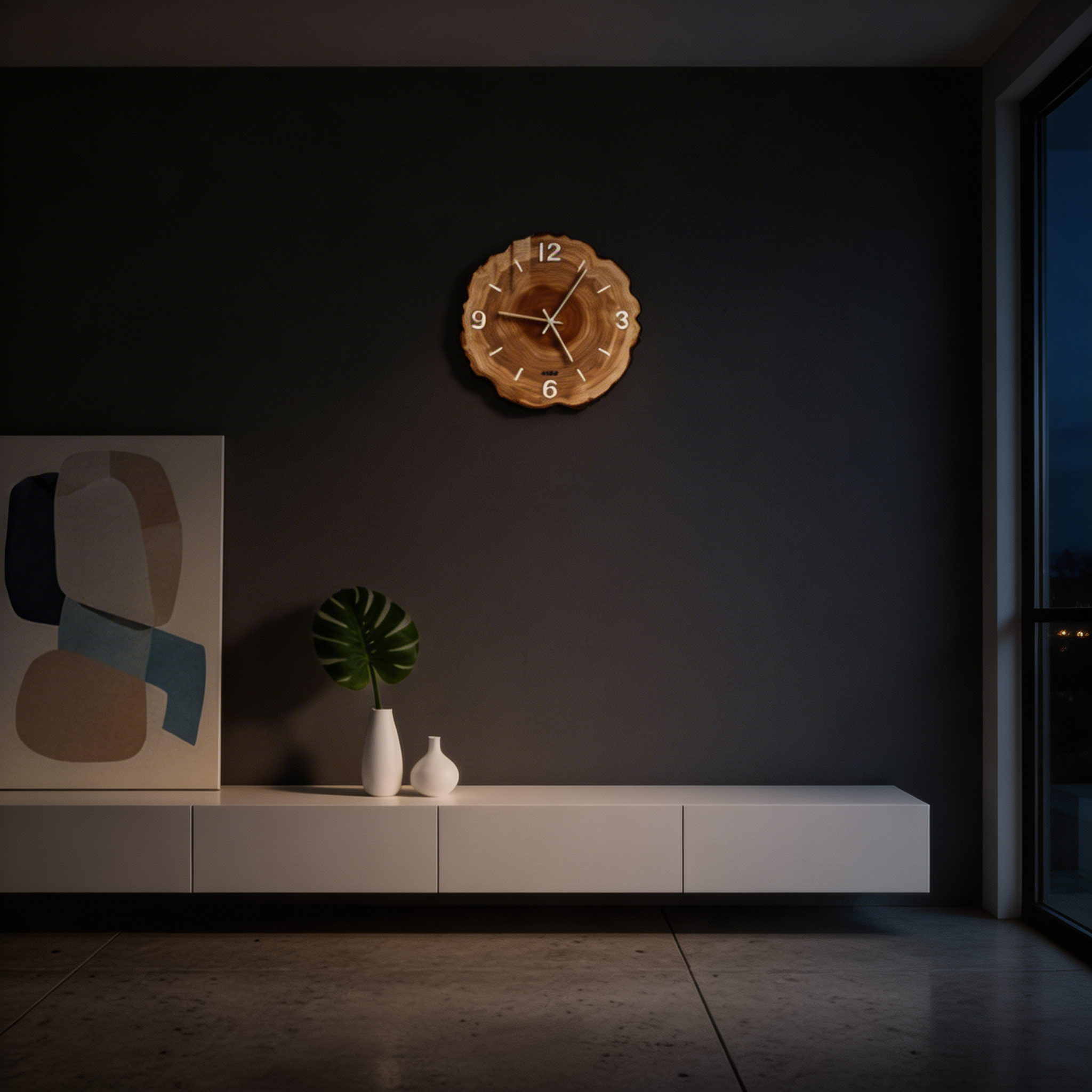 Geräuschlose Holzwanduhr – Natürliches Design