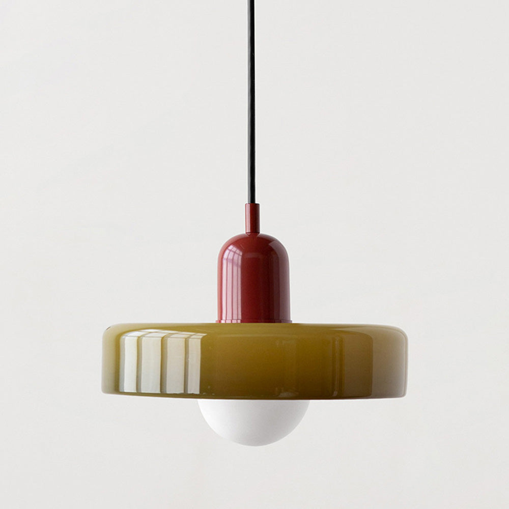 Bauhaus Farbglas Pendelleuchte – Modernes Design