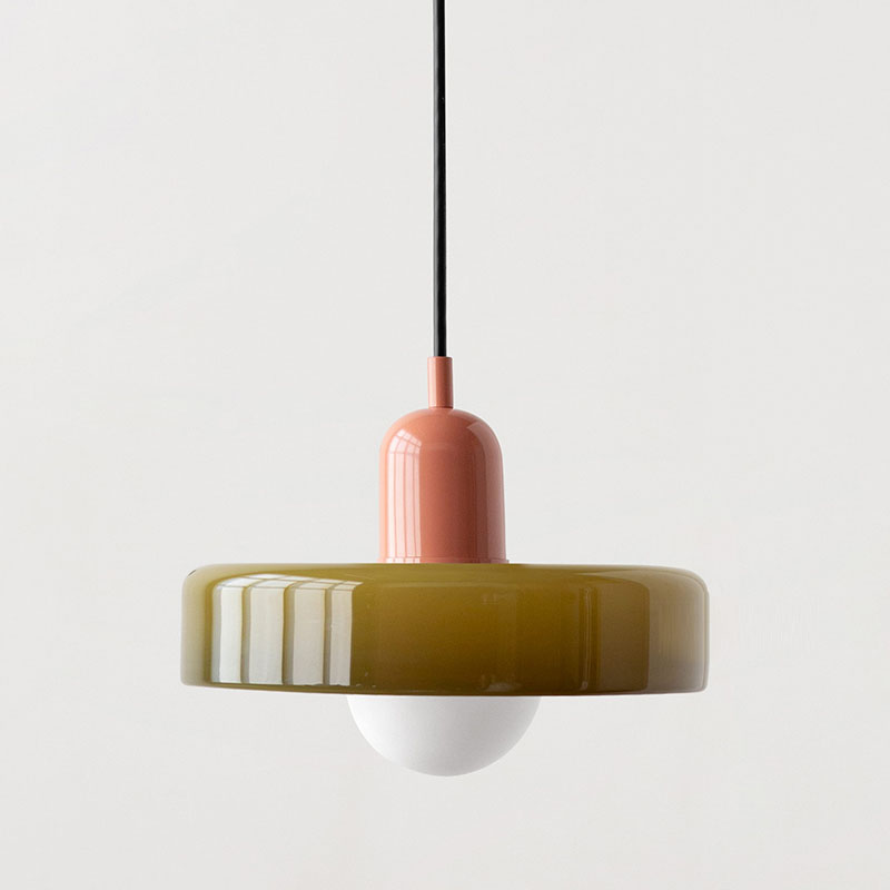 Bauhaus Farbglas Pendelleuchte – Modernes Design