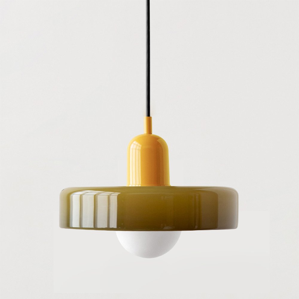 Bauhaus Farbglas Pendelleuchte – Modernes Design