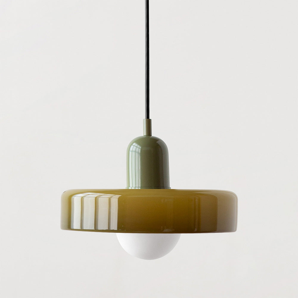 Bauhaus Farbglas Pendelleuchte – Modernes Design