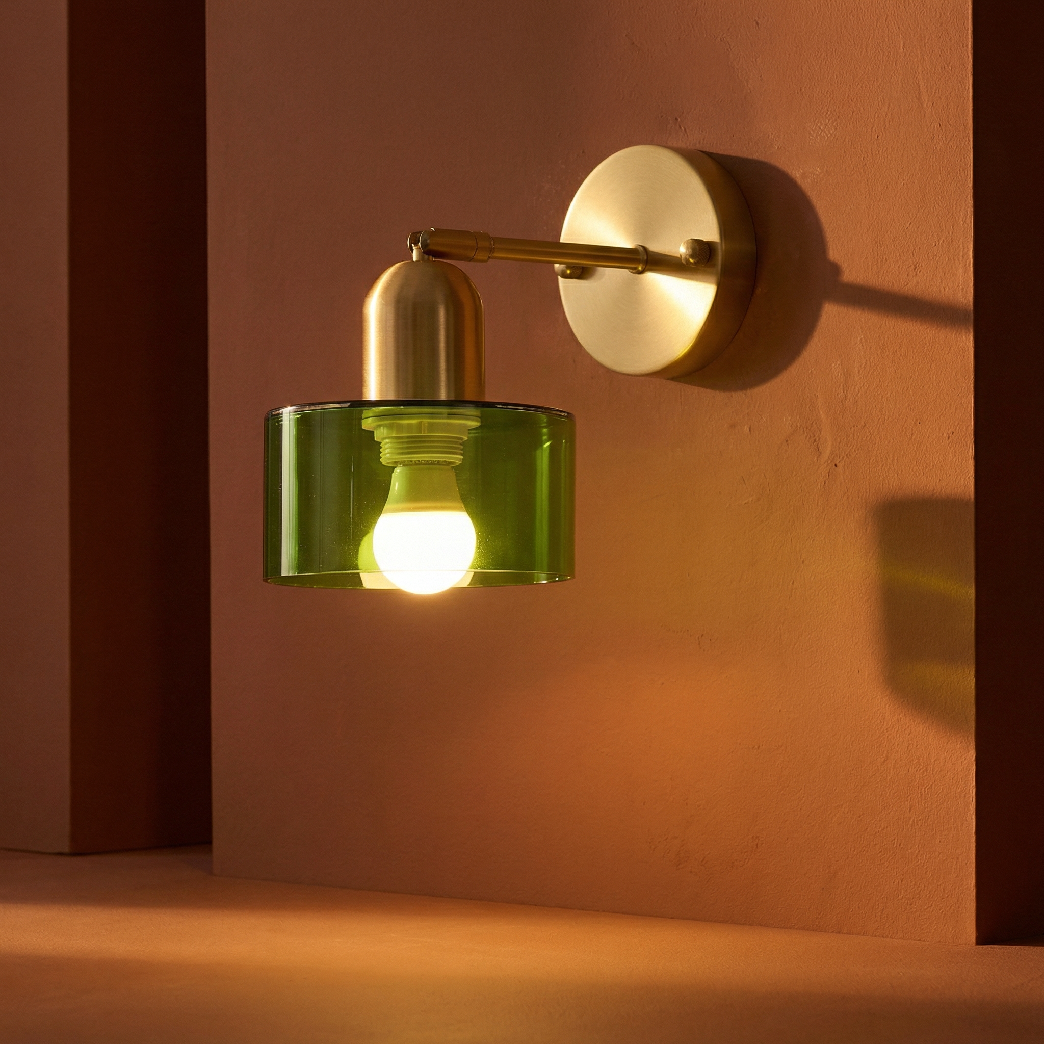 Bauhaus Farbglas Wandleuchte – Modernes Design
