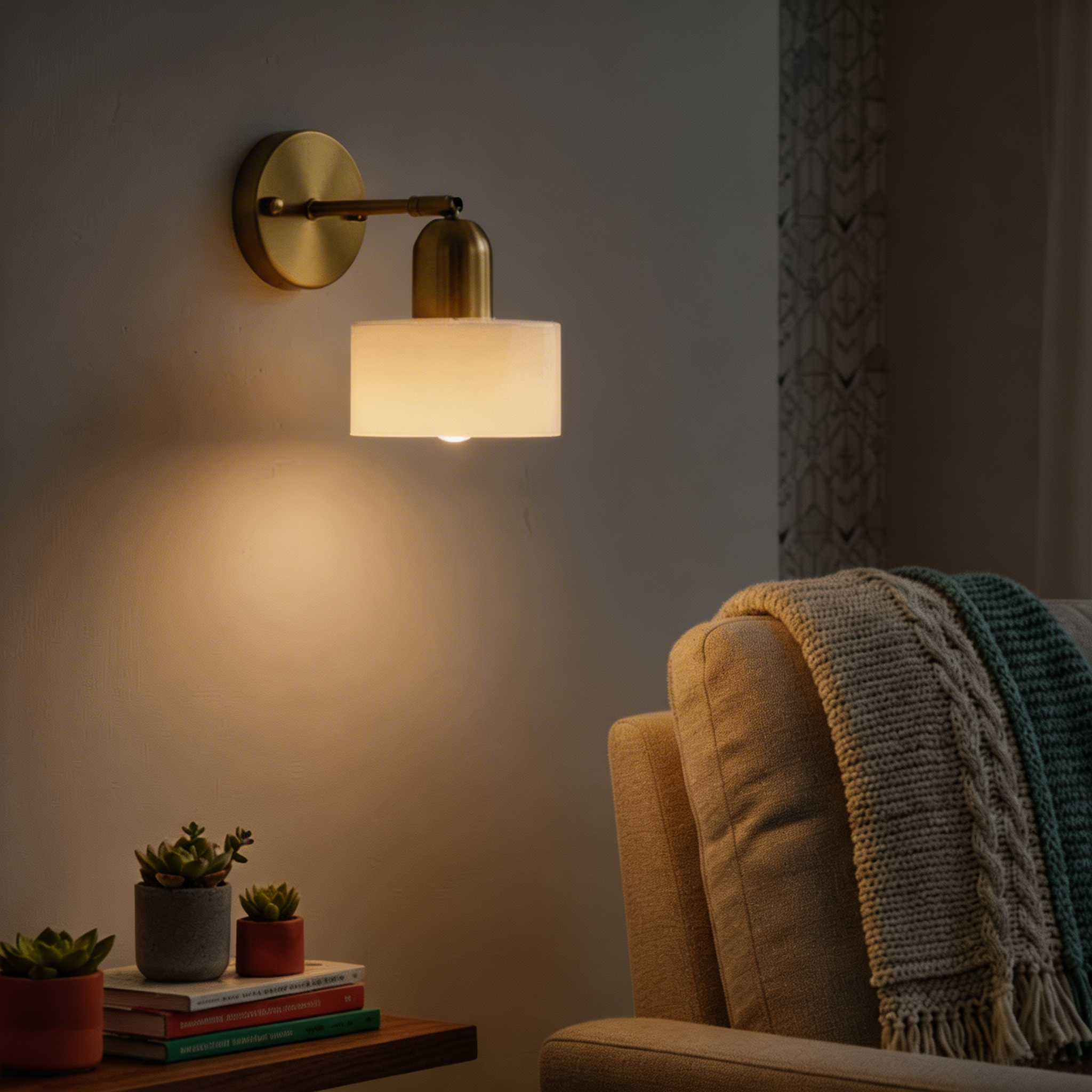 Bauhaus Farbglas Wandleuchte – Modernes Design