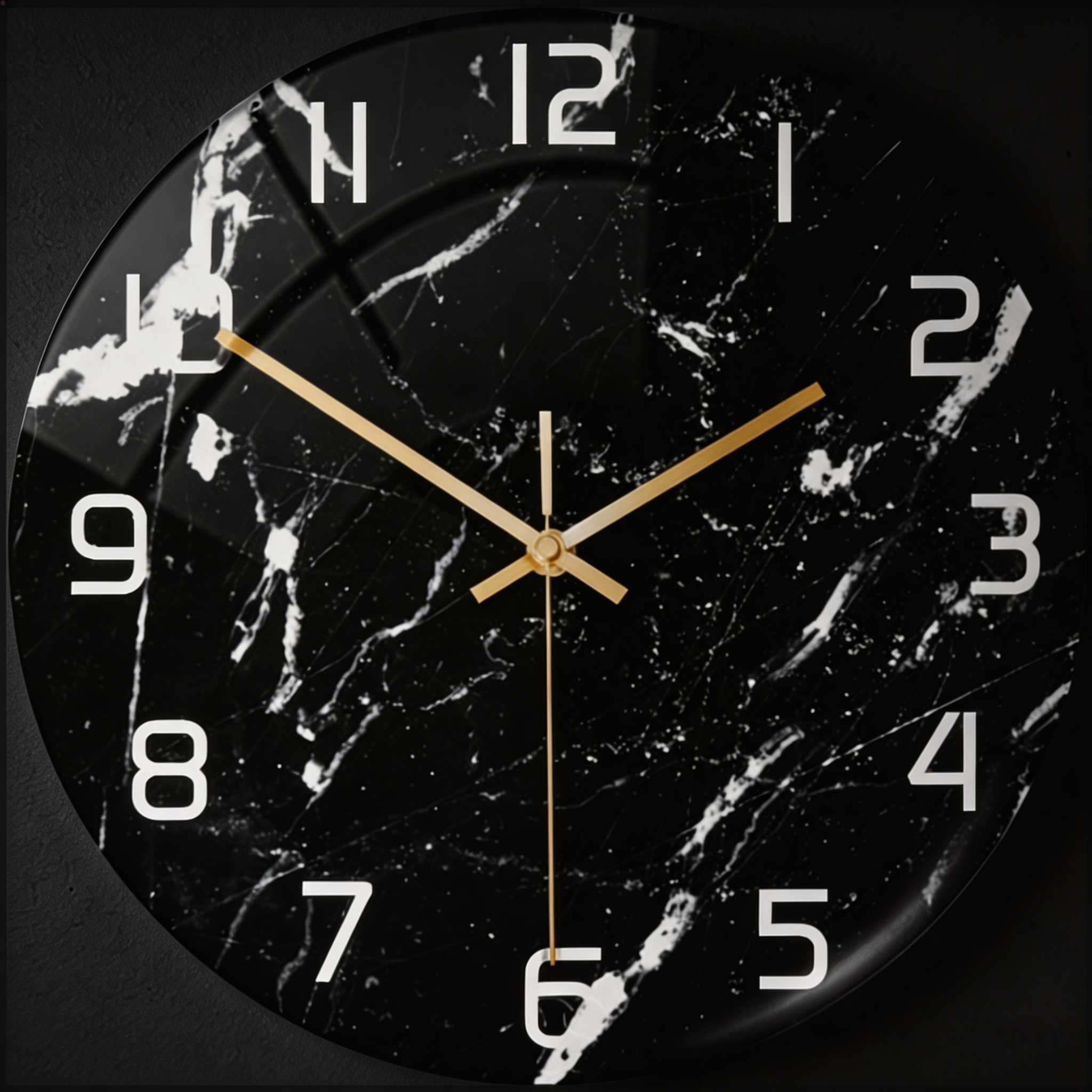 Marmor-Effekt Geräuschlose Wanduhr – Modernes Design