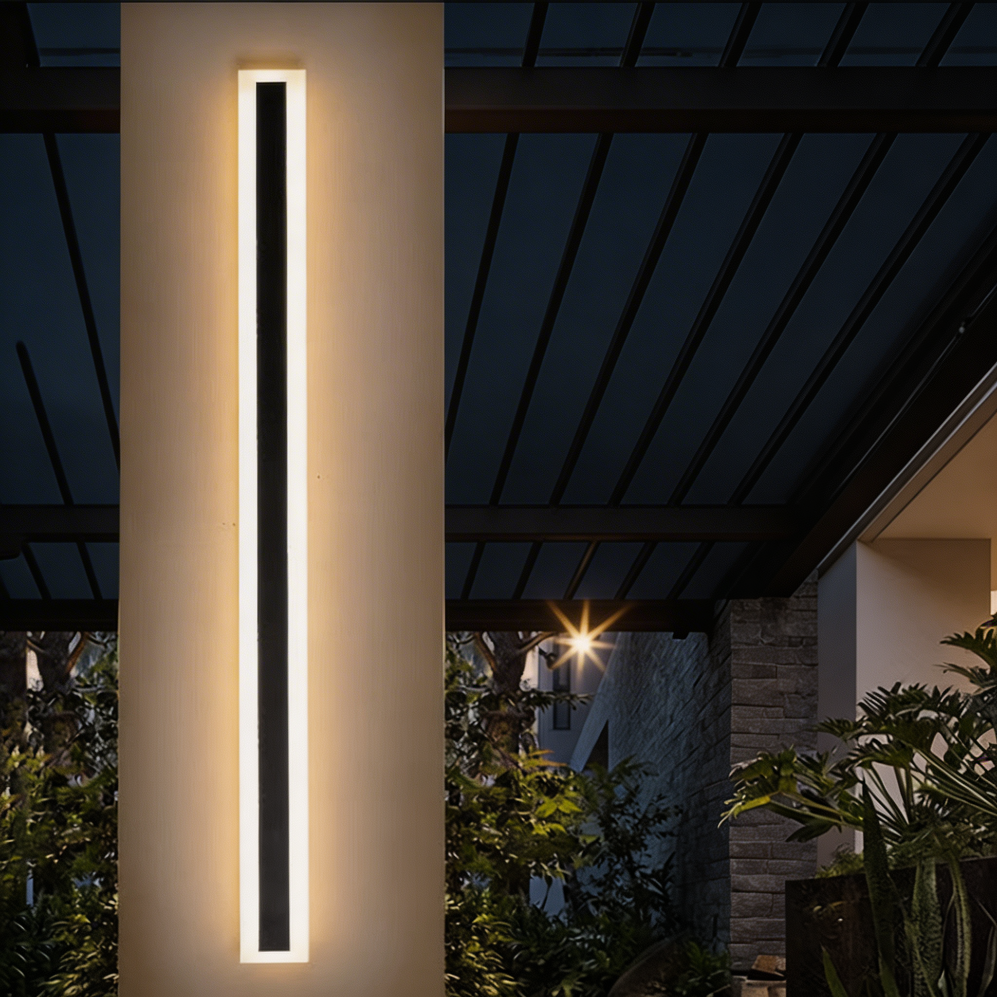 Außen LED Wandleuchte – Lineares Design
