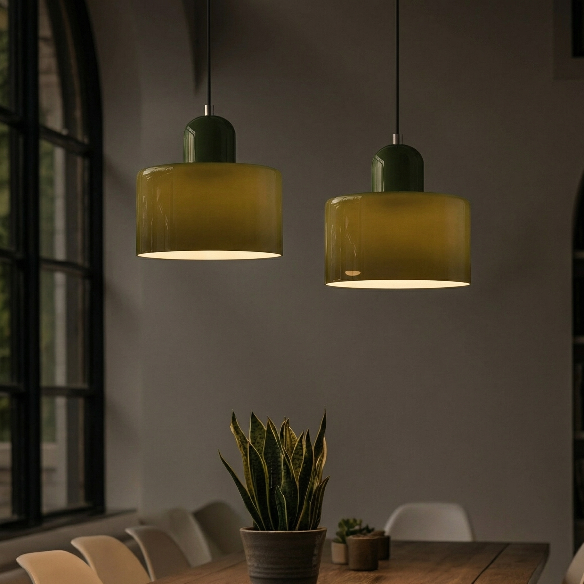 Bauhaus Pendelleuchte – Geometrisches Glasdesign