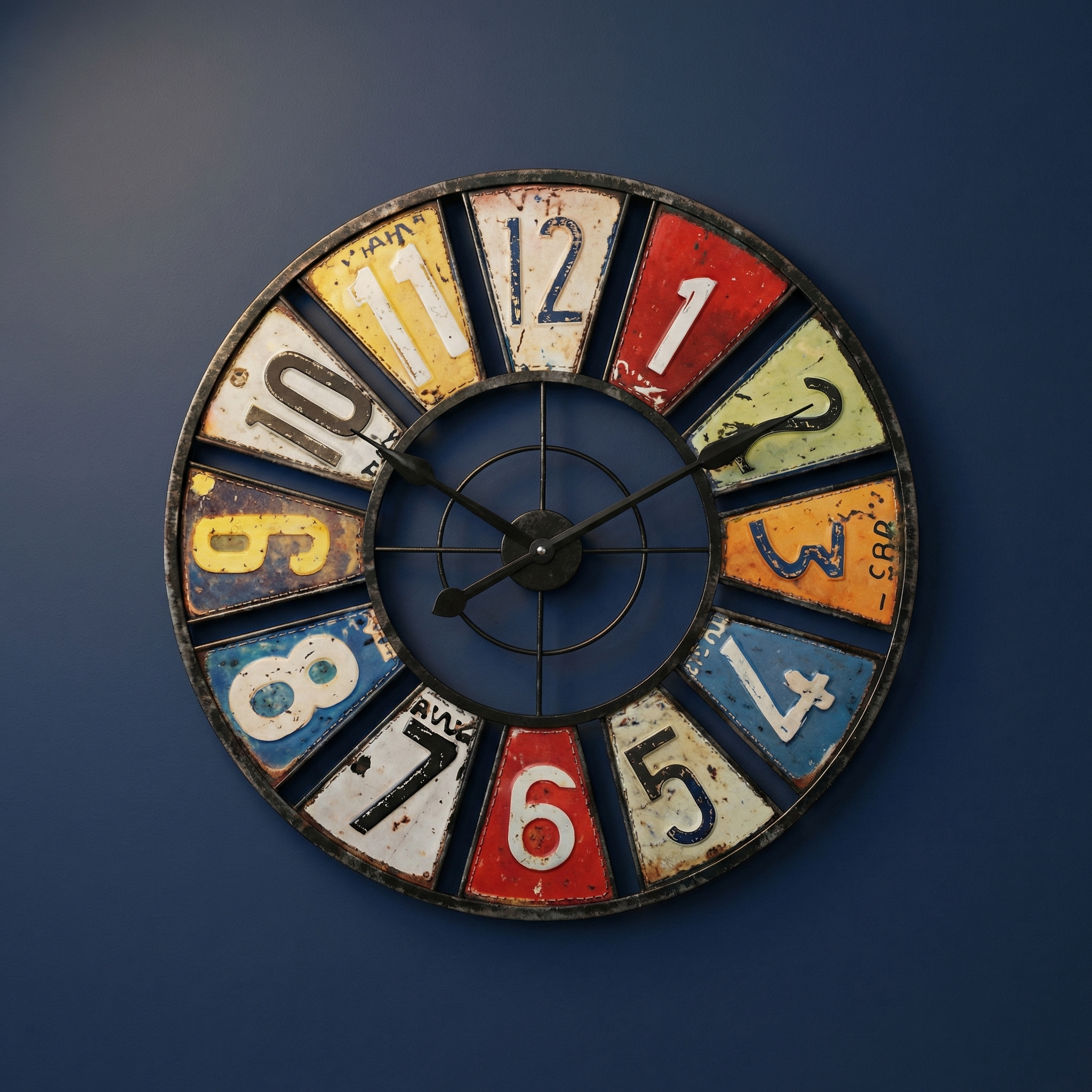 Bunte Retro Wanduhr – Innen & Außen