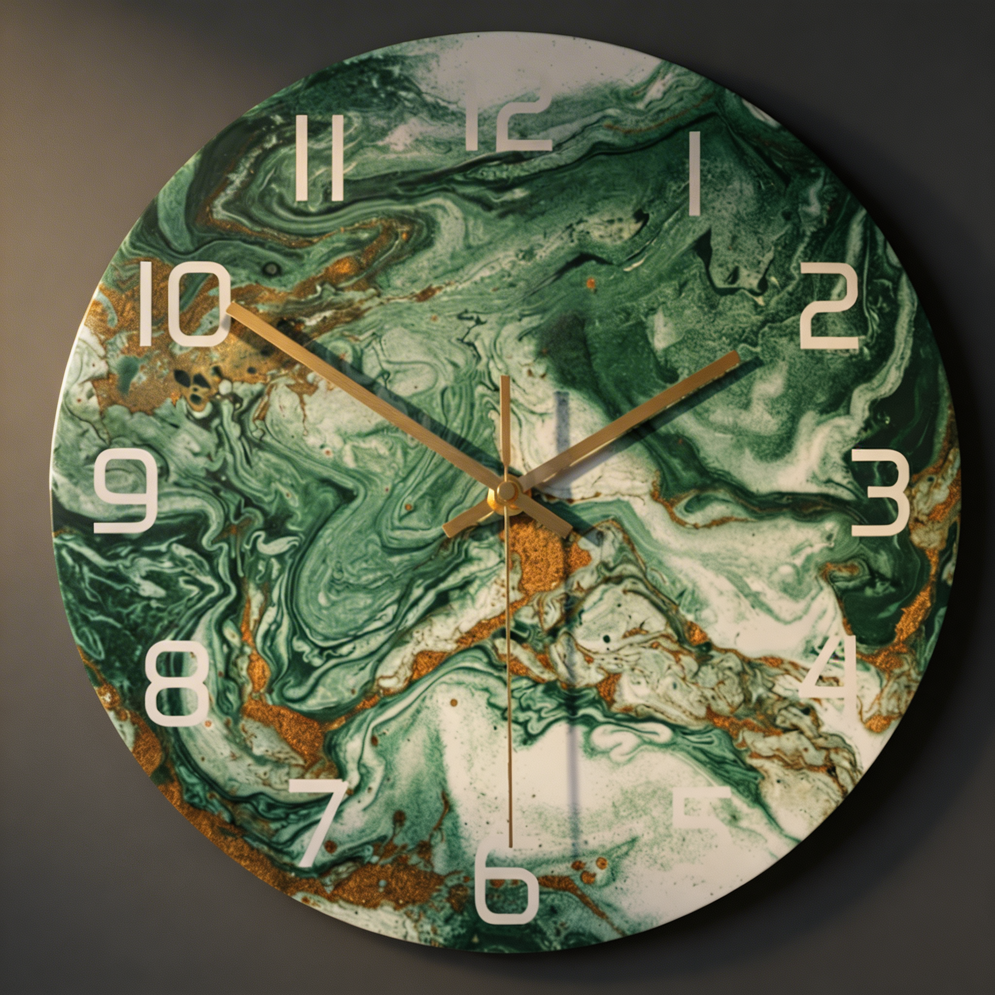 Marmor-Effekt Geräuschlose Wanduhr – Modernes Design