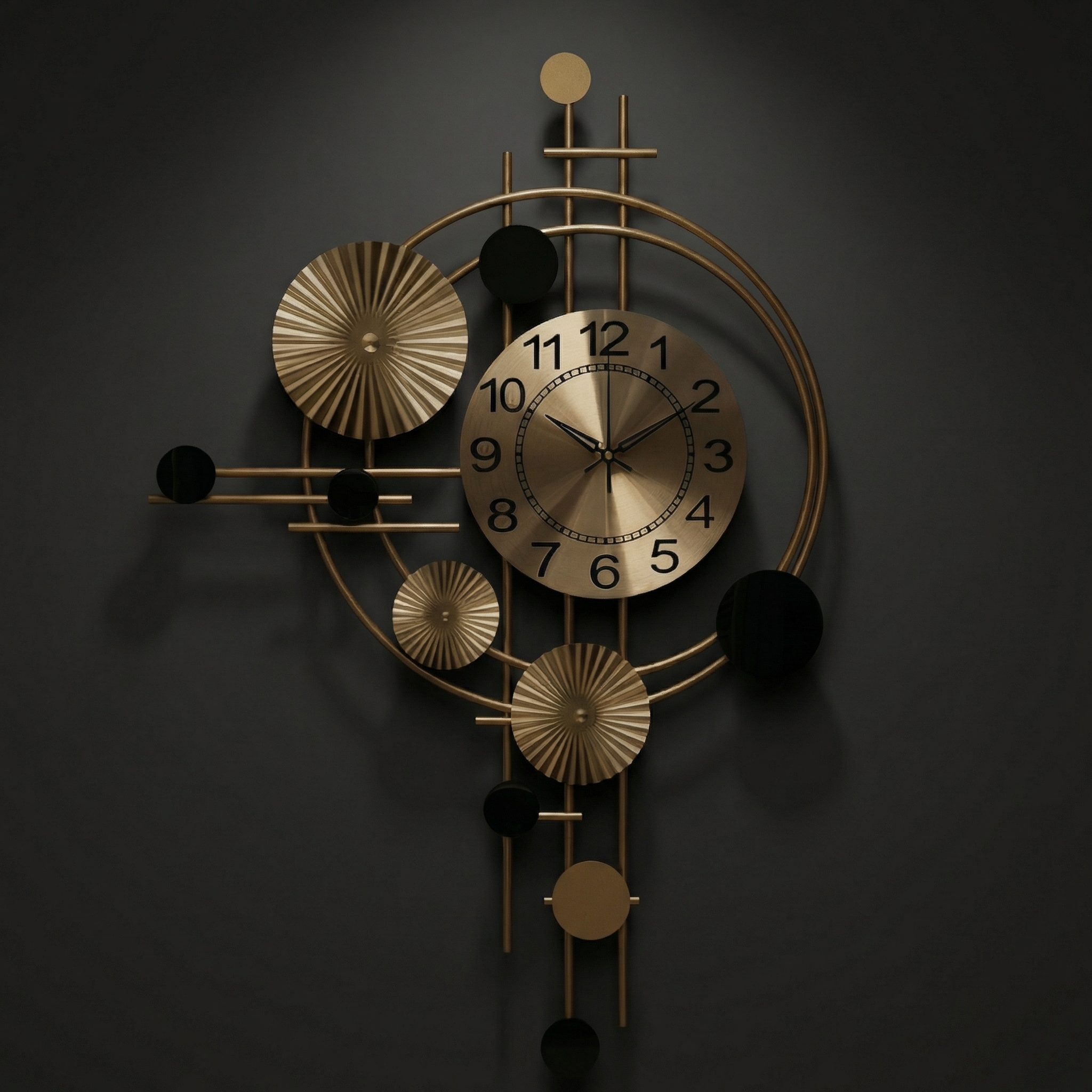 Moderne Geräuschlose Design Wanduhr – Metall Offener Rahmen