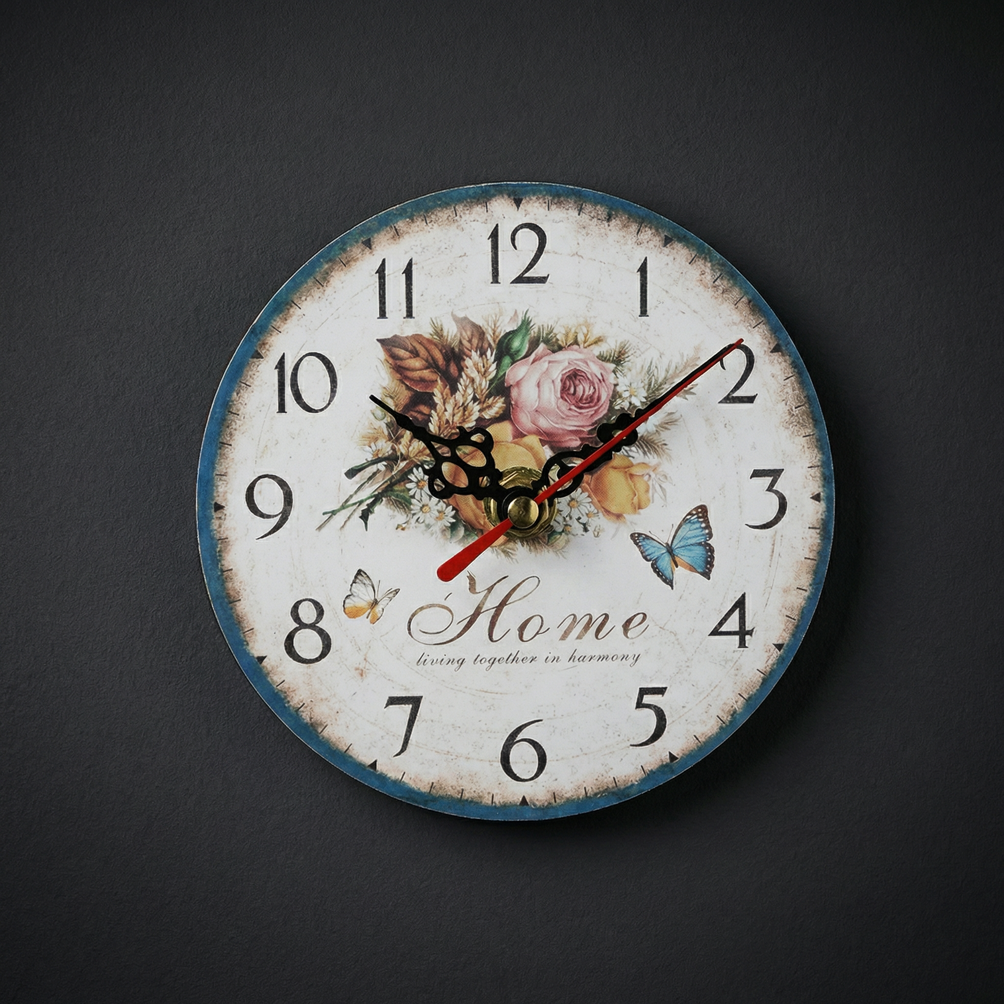 Natürliche Schmetterling Wanduhr – Geräuschlosesdesign