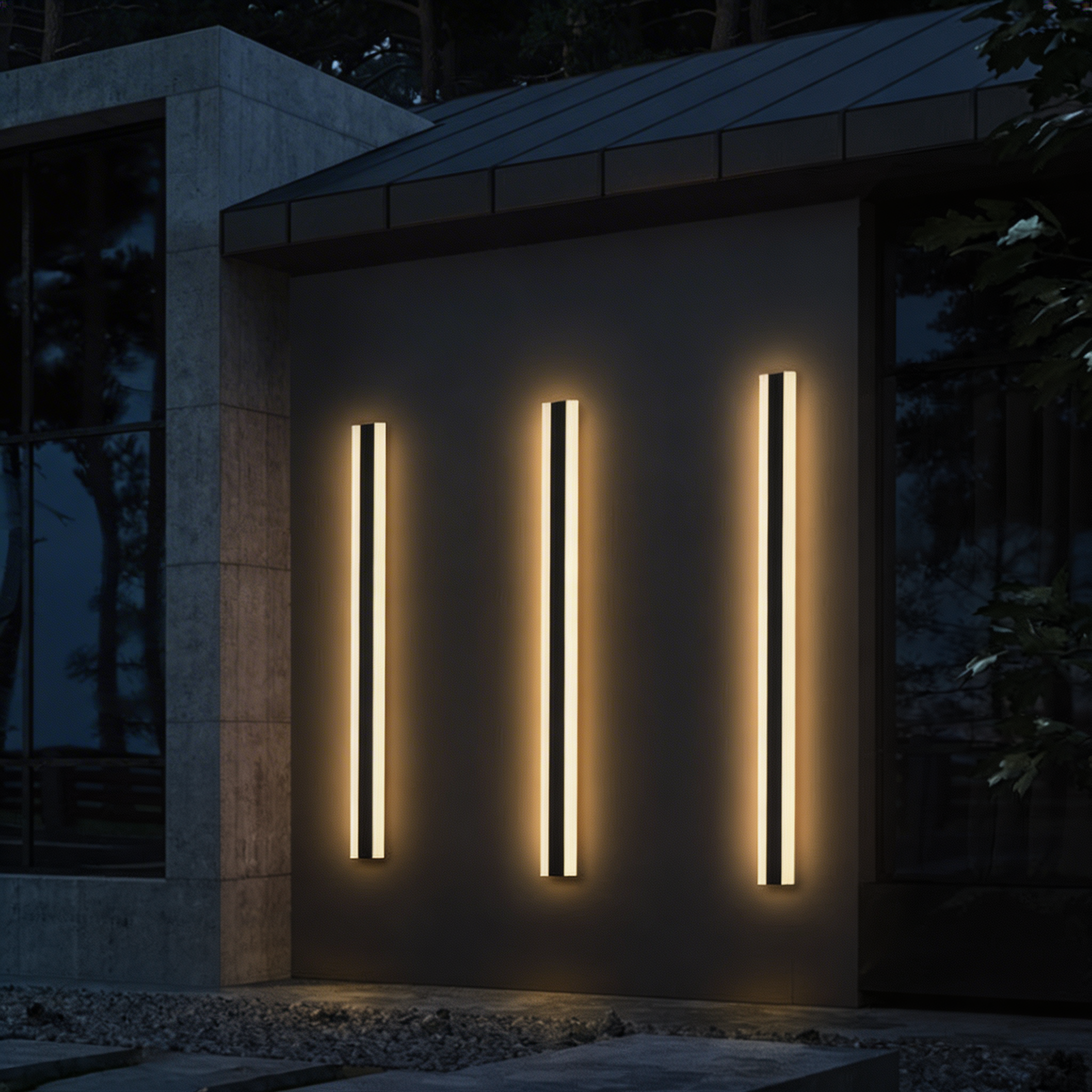 Außen LED Wandleuchte – Lineares Design