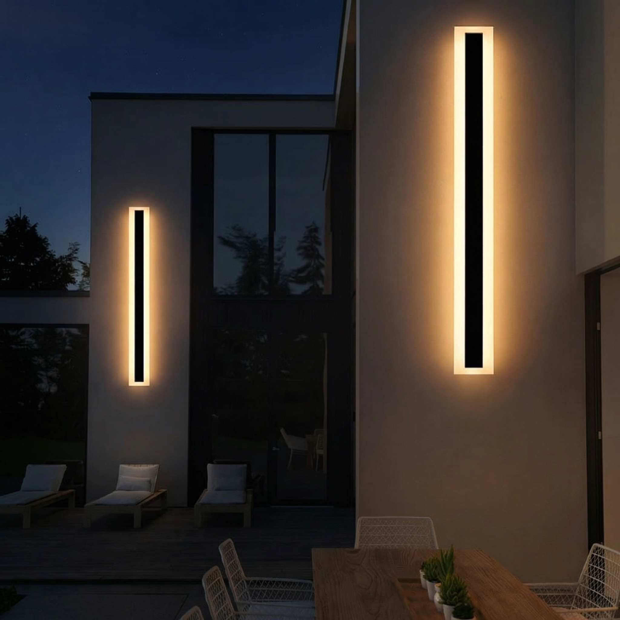 Außen LED Wandleuchte – Lineares Design