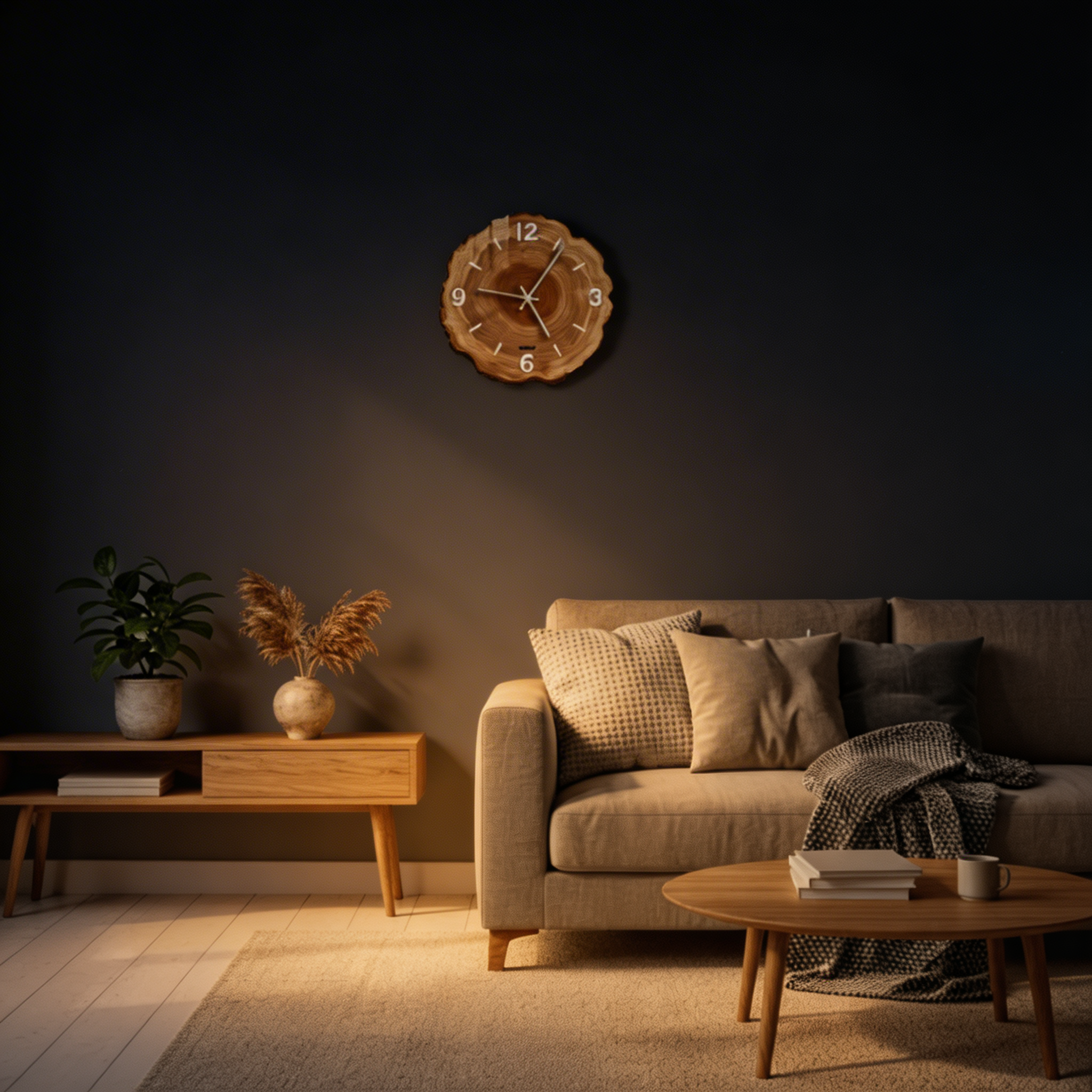 Geräuschlose Holzwanduhr – Natürliches Design